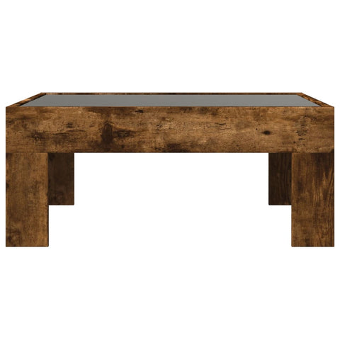 vidaXL Coffee Table with Infinity LED Smoked Oak 70x50x30 cm
