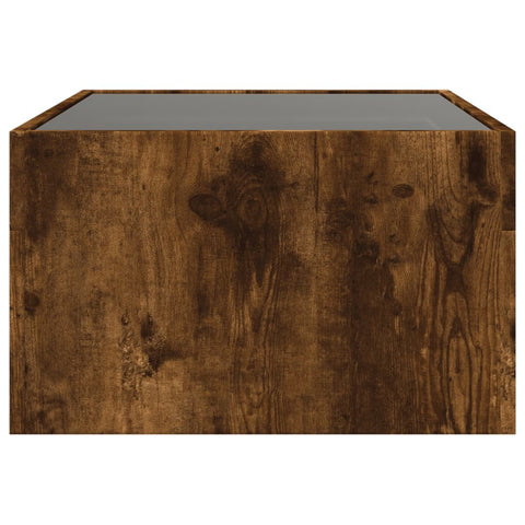 vidaXL Coffee Table with Infinity LED Smoked Oak 70x50x30 cm