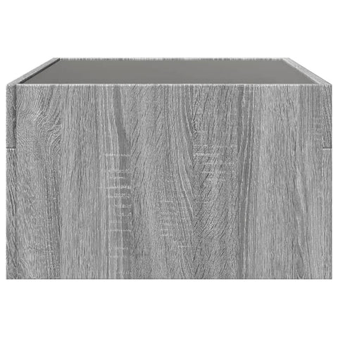 vidaXL Coffee Table with Infinity LED Grey Sonoma 70x50x30 cm