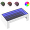 vidaXL Coffee Table with Infinity LED White 90x50x30 cm