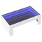 vidaXL Coffee Table with Infinity LED White 90x50x30 cm
