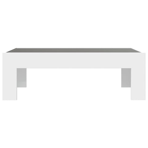 vidaXL Coffee Table with Infinity LED White 90x50x30 cm