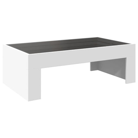 vidaXL Coffee Table with Infinity LED White 90x50x30 cm