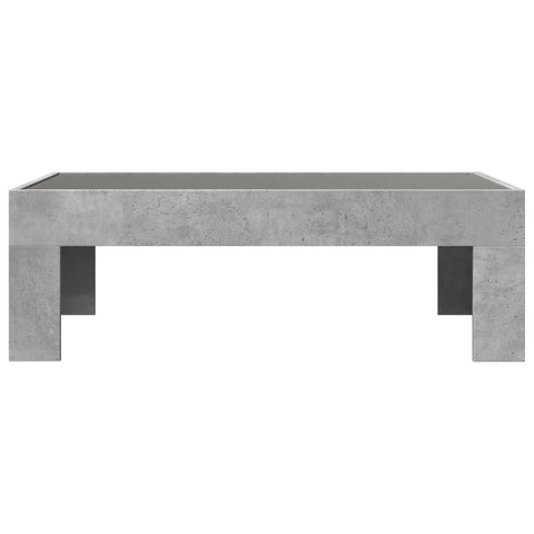 vidaXL Coffee Table with Infinity LED Concrete Grey 90x50x30 cm