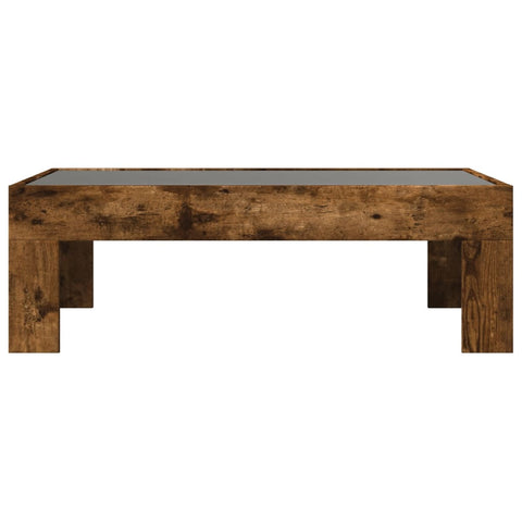 vidaXL Coffee Table with Infinity LED Smoked Oak 90x50x30 cm