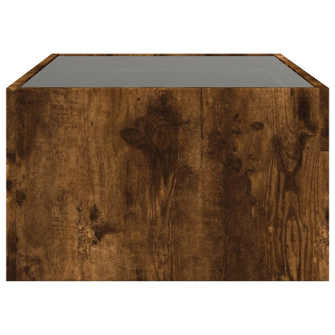 vidaXL Coffee Table with Infinity LED Smoked Oak 90x50x30 cm