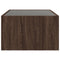 vidaXL Coffee Table with Infinity LED Brown Oak 90x50x30 cm