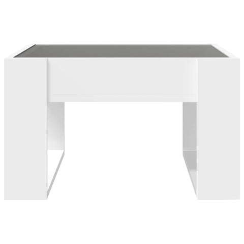 vidaXL Coffee Table with Infinity LED White 50x53x30 cm