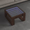 vidaXL Coffee Table with Infinity LED Brown Oak 50x53x30 cm