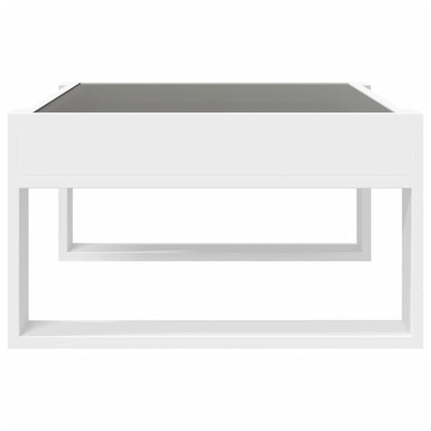 vidaXL Coffee Table with Infinity LED White 70x53x30 cm
