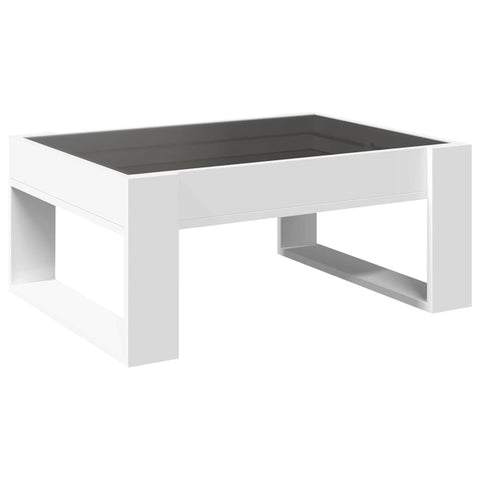 vidaXL Coffee Table with Infinity LED White 70x53x30 cm