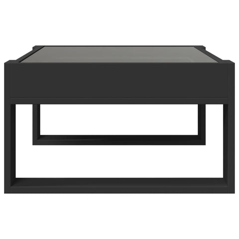 vidaXL Coffee Table with Infinity LED Black 70x53x30 cm