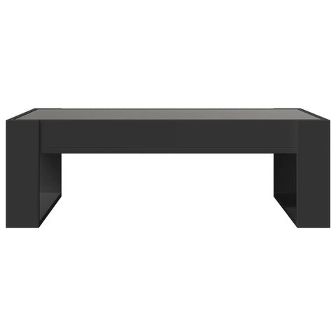 vidaXL Coffee Table with Infinity LED Black 90x53x30 cm