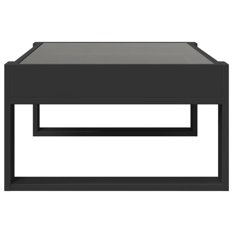 vidaXL Coffee Table with Infinity LED Black 90x53x30 cm