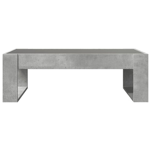 vidaXL Coffee Table with Infinity LED Concrete Grey 90x53x30 cm