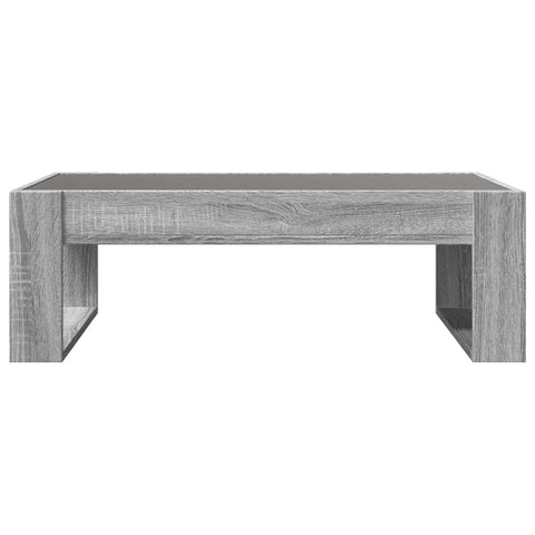 vidaXL Coffee Table with Infinity LED Grey Sonoma 90x53x30 cm