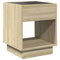 vidaXL Coffee Table with Infinity LED Sonoma Oak 40x40x50 cm