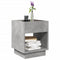 vidaXL Coffee Table with Infinity LED Concrete Grey 40x40x50 cm
