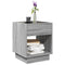 vidaXL Coffee Table with Infinity LED Grey Sonoma 40x40x50 cm