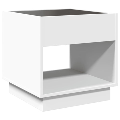 vidaXL Coffee Table with Infinity LED White 50x50x50 cm