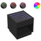 vidaXL Coffee Table with Infinity LED Black 50x50x50 cm