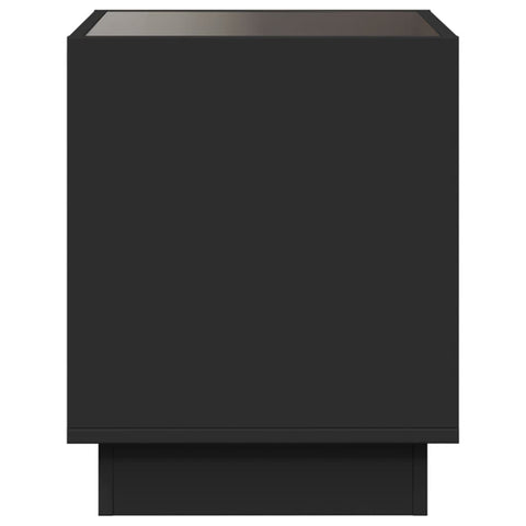 vidaXL Coffee Table with Infinity LED Black 50x50x50 cm