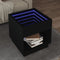 vidaXL Coffee Table with Infinity LED Black 50x50x50 cm
