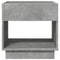 vidaXL Coffee Table with Infinity LED Concrete Grey 50x50x50 cm