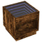 vidaXL Coffee Table with Infinity LED Smoked Oak 50x50x50 cm