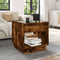 vidaXL Coffee Table with Infinity LED Smoked Oak 50x50x50 cm