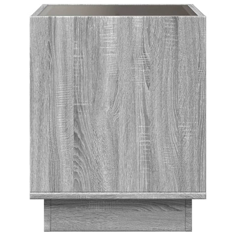 vidaXL Coffee Table with Infinity LED Grey Sonoma 50x50x50 cm