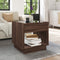 vidaXL Coffee Table with Infinity LED Brown Oak 50x50x50 cm