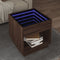 vidaXL Coffee Table with Infinity LED Brown Oak 50x50x50 cm
