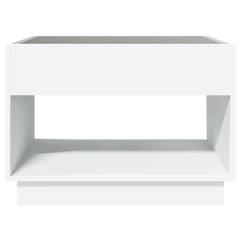 vidaXL Coffee Table with Infinity LED White 70x50x50 cm