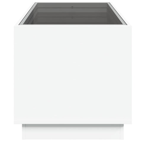 vidaXL Coffee Table with Infinity LED White 70x50x50 cm