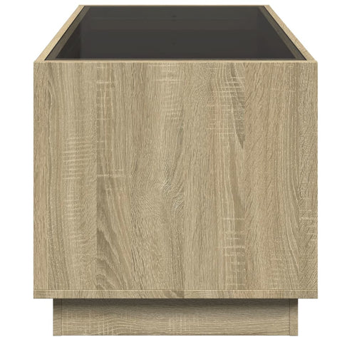 vidaXL Coffee Table with Infinity LED Sonoma Oak 70x50x50 cm