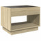 vidaXL Coffee Table with Infinity LED Sonoma Oak 70x50x50 cm