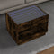 vidaXL Coffee Table with Infinity LED Smoked Oak 70x50x50 cm
