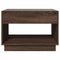 vidaXL Coffee Table with Infinity LED Brown Oak 70x50x50 cm