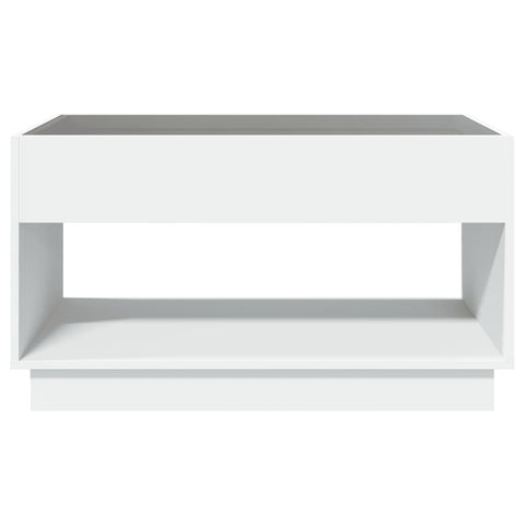 vidaXL Coffee Table with Infinity LED White 90x50x50 cm