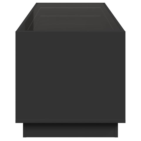 vidaXL Coffee Table with Infinity LED Black 90x50x50 cm