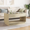 vidaXL Coffee Table with Infinity LED Sonoma Oak 90x50x50 cm