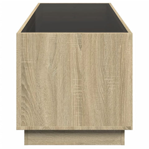 vidaXL Coffee Table with Infinity LED Sonoma Oak 90x50x50 cm