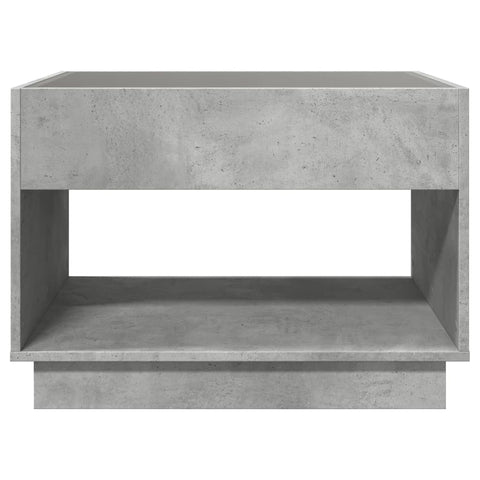vidaXL Coffee Table with Infinity LED Concrete Grey 90x50x50 cm