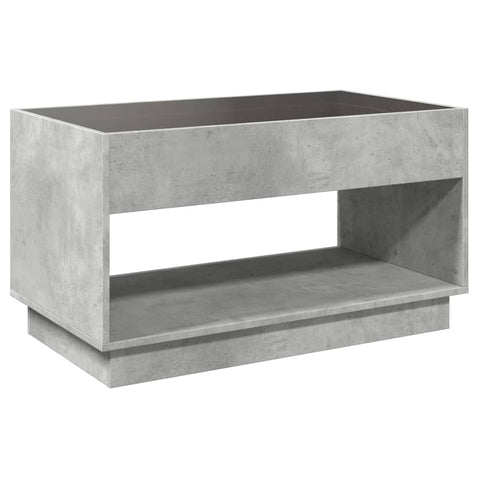 vidaXL Coffee Table with Infinity LED Concrete Grey 90x50x50 cm