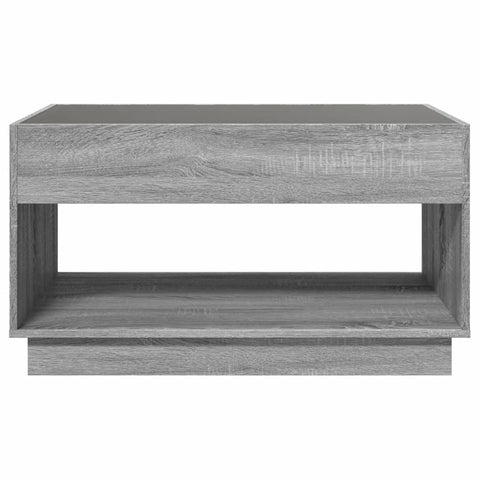 vidaXL Coffee Table with Infinity LED Grey Sonoma 90x50x50 cm