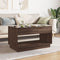 vidaXL Coffee Table with Infinity LED Brown Oak 90x50x50 cm
