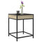 vidaXL Coffee Table with Infinity LED Sonoma Oak 40x40x51 cm