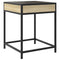 vidaXL Coffee Table with Infinity LED Sonoma Oak 40x40x51 cm