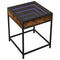 vidaXL Coffee Table with Infinity LED Smoked Oak 40x40x51 cm